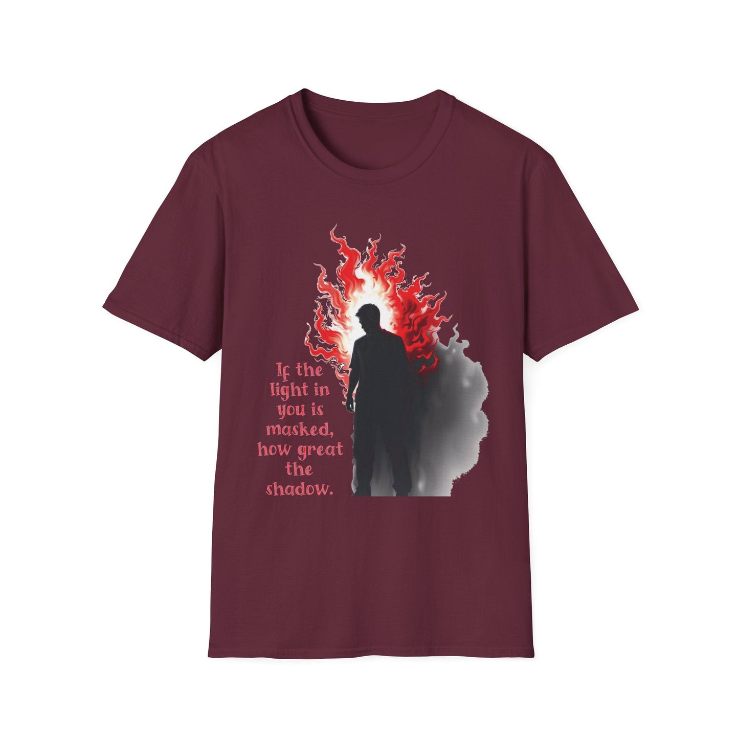 “Masked Light, Greater Shadow” – Shadow Work Flame Tee Printify
