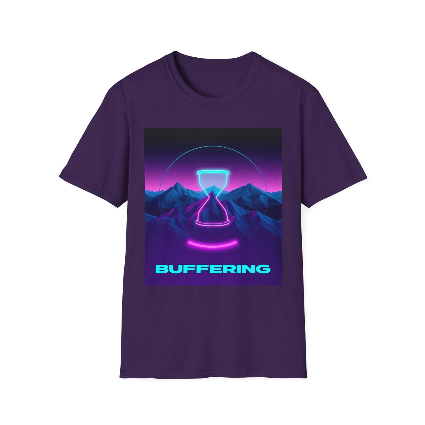 "Buffering — Glitched Hourglass Tee" Printify