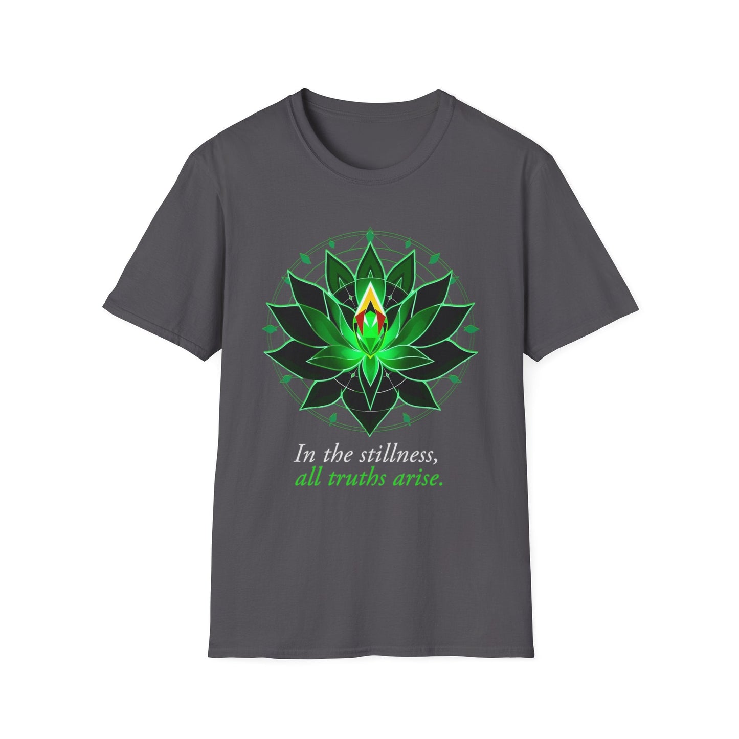 "Stillness Reveals All — Inner Truths Lotus Tee" Printify