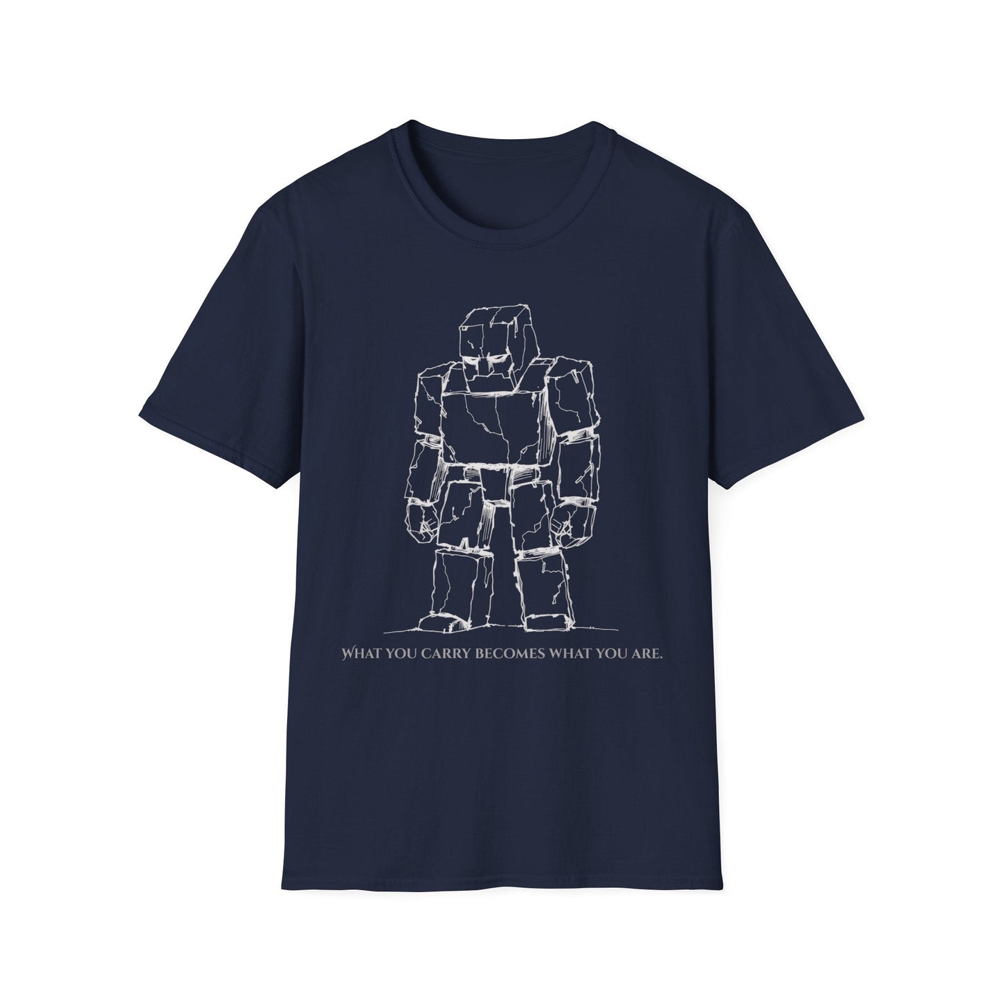 "What You Carry — The Golem Burden Tee" Printify