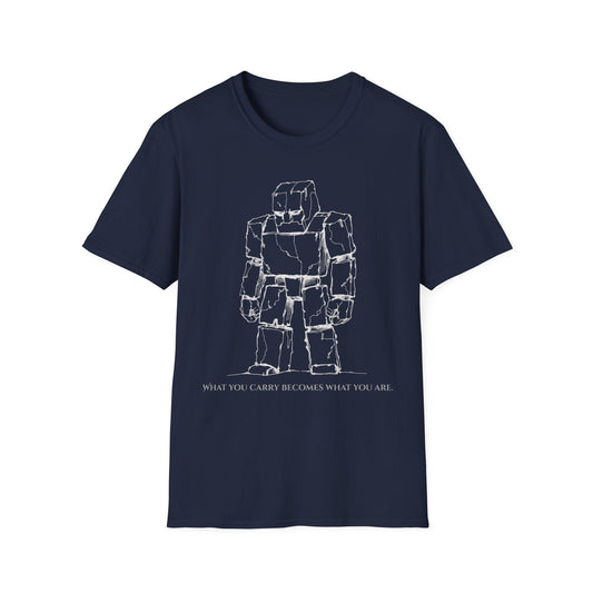 "What You Carry — The Golem Burden Tee" Printify
