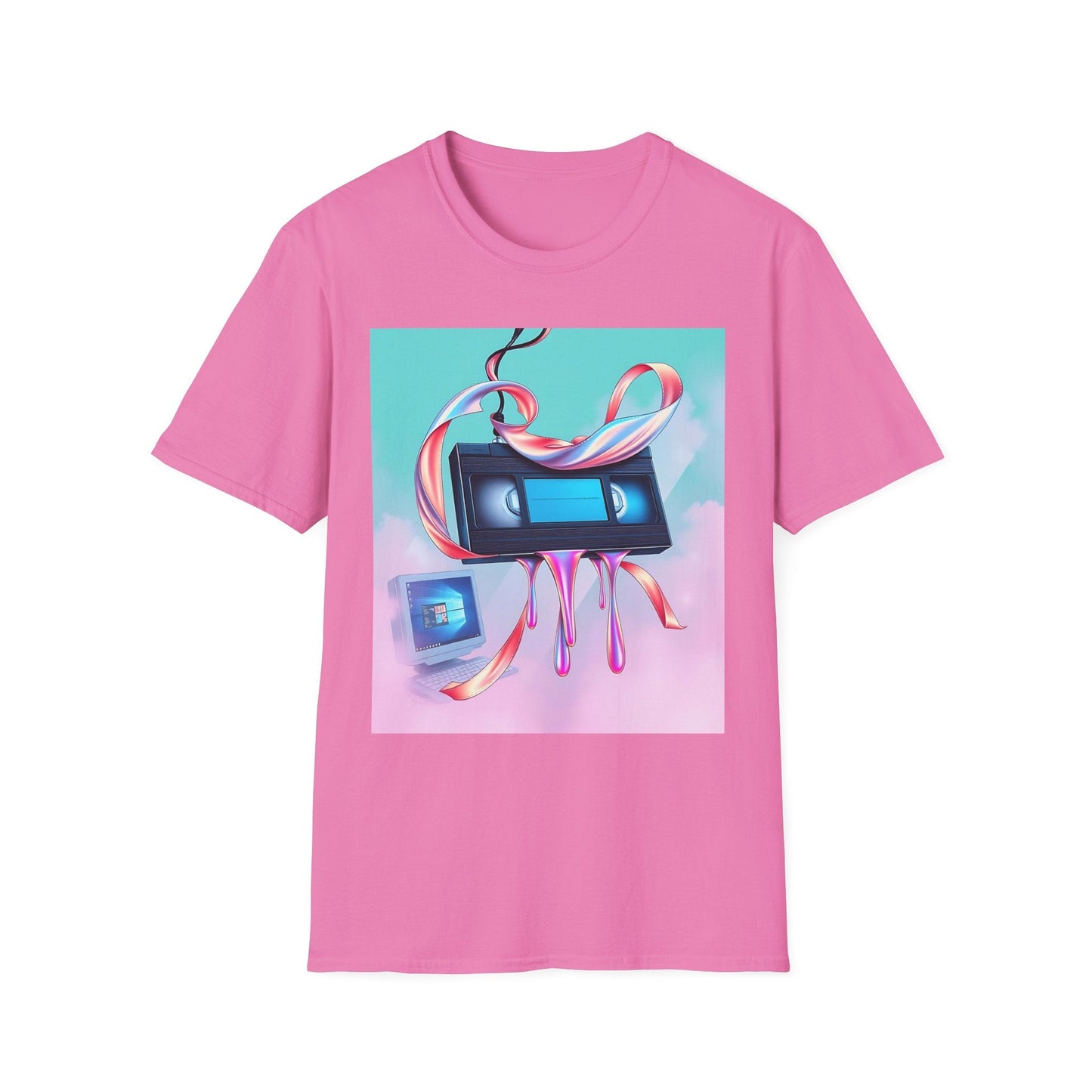 "Dreams Left in the VCR — Memory Ribbon Tee" Printify
