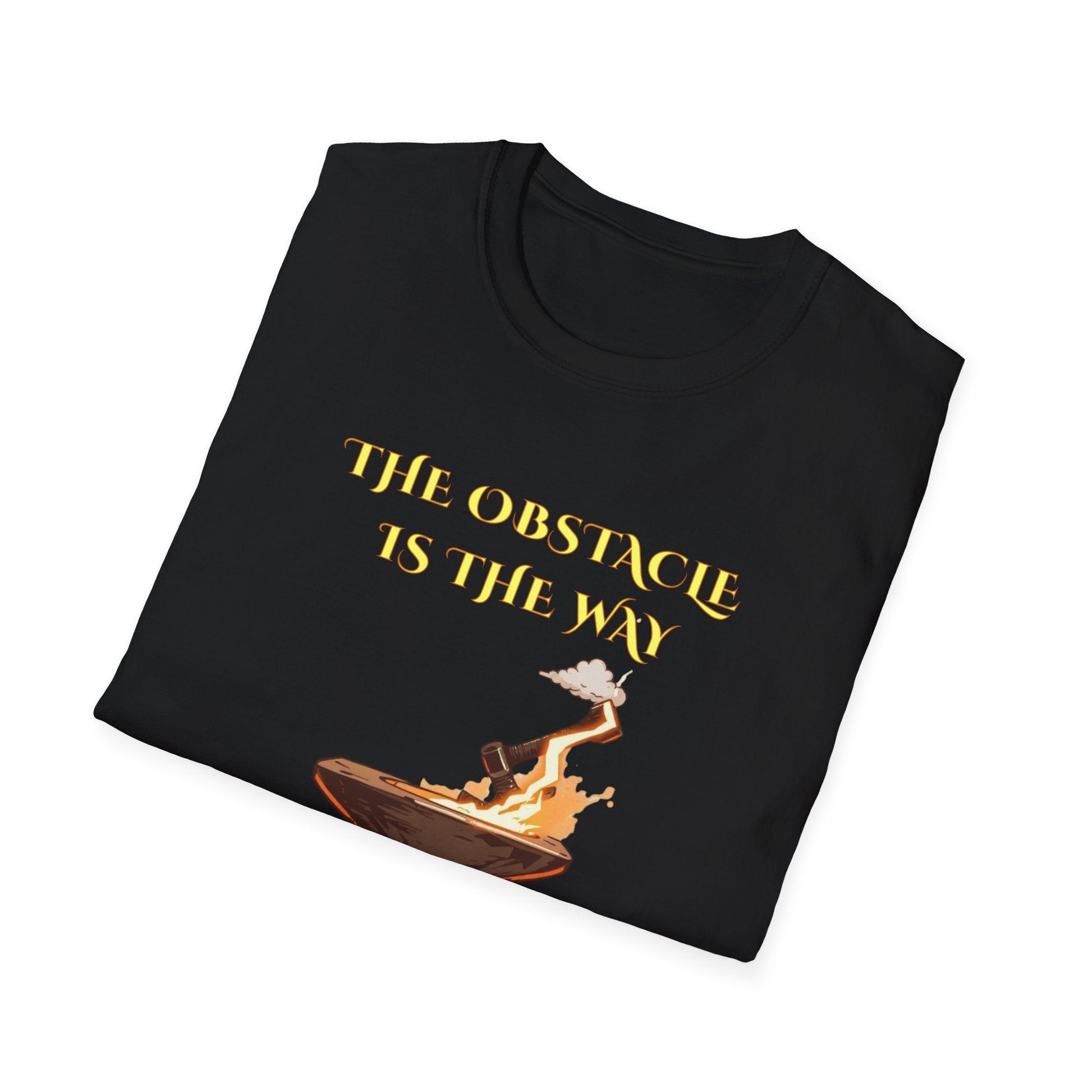 "Forged by the Flame — The Obstacle Is the Way Tee" Printify