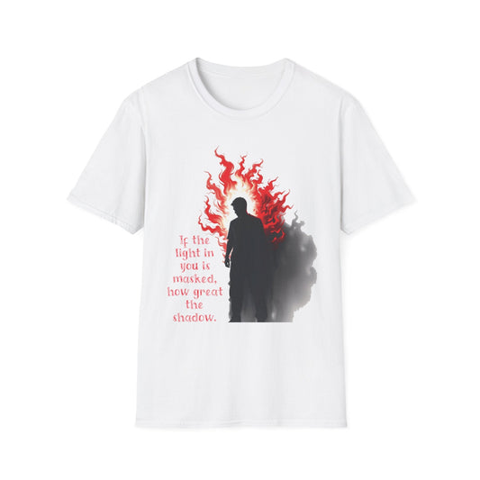 “Masked Light, Greater Shadow” – Shadow Work Flame Tee Printify