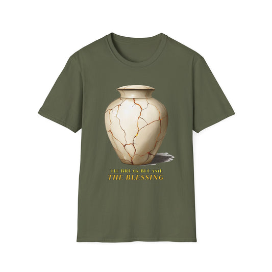 "The Blessing in the Break — The Kintsugi Vessel Tee" Printify