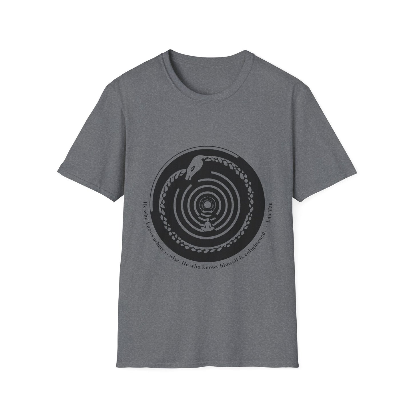 "Know Thy Spiral — Lao Tzu Enlightenment Tee" Printify