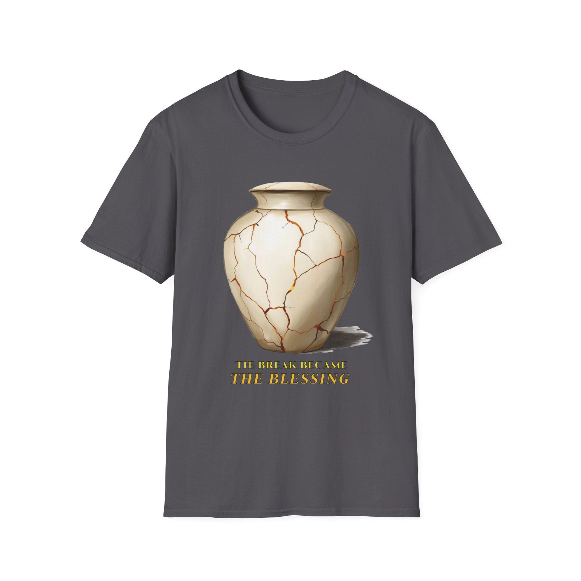 "The Blessing in the Break — The Kintsugi Vessel Tee" Printify