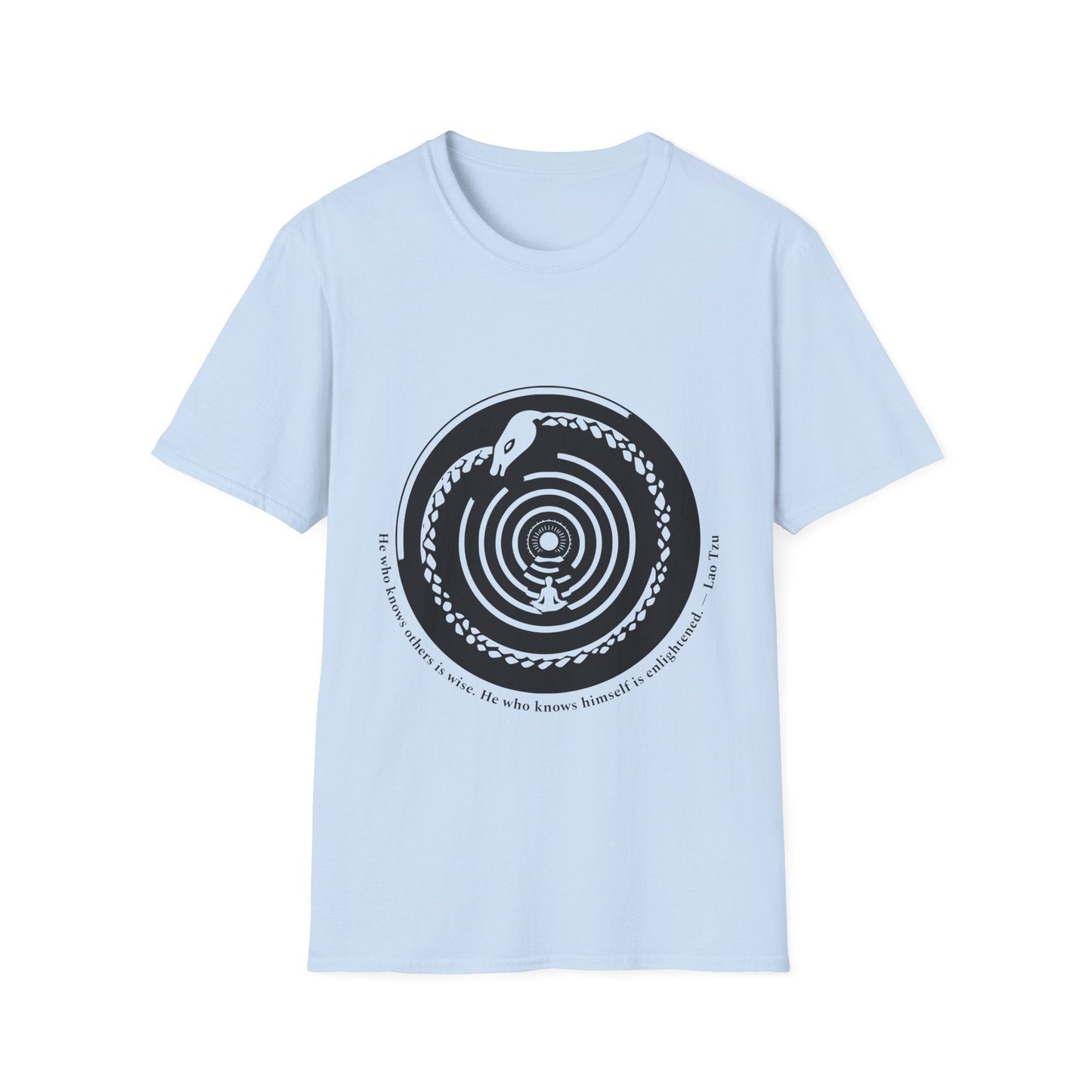 "Know Thy Spiral — Lao Tzu Enlightenment Tee" Printify