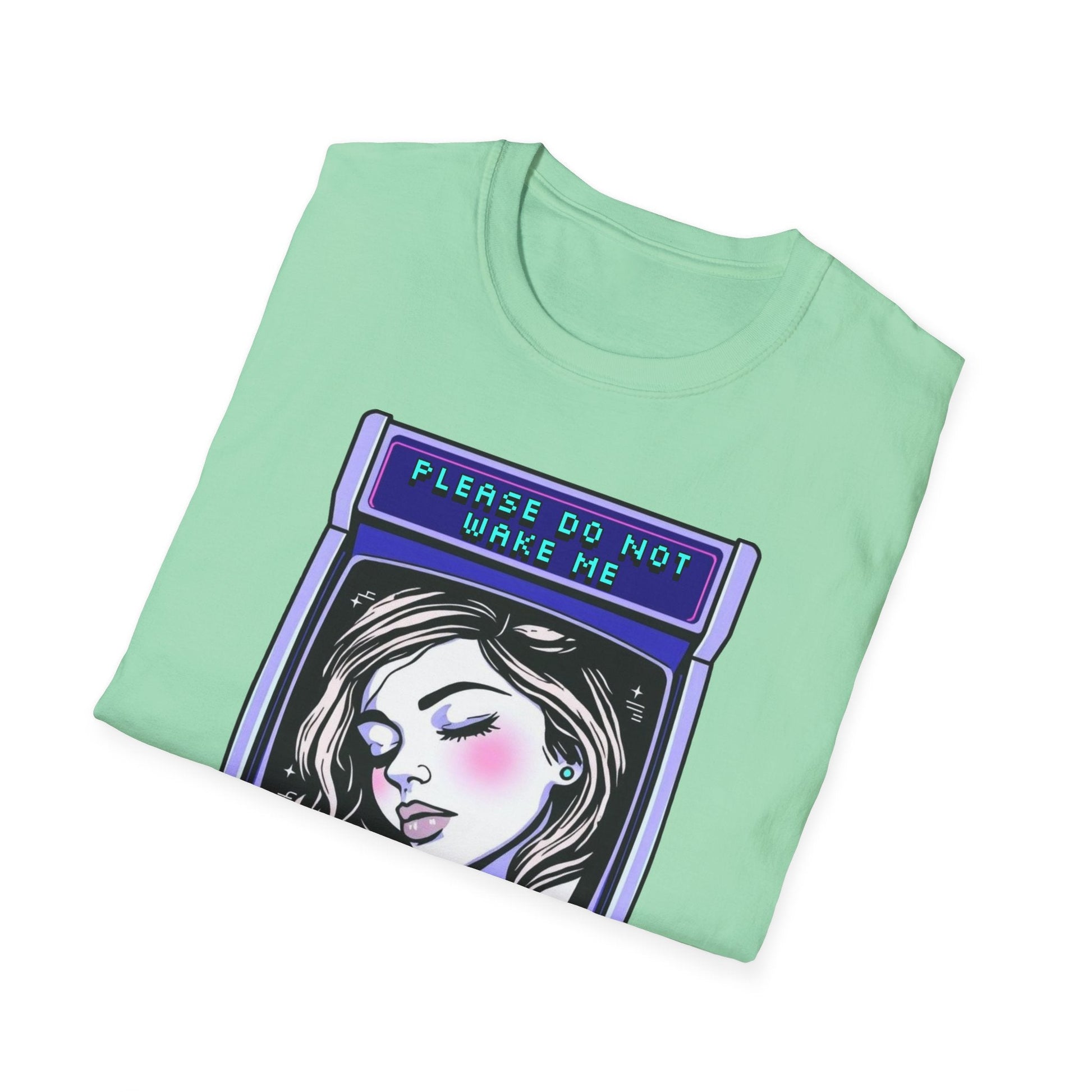 "Please Do Not Wake Me — Pixel Dream Console Tee" Printify