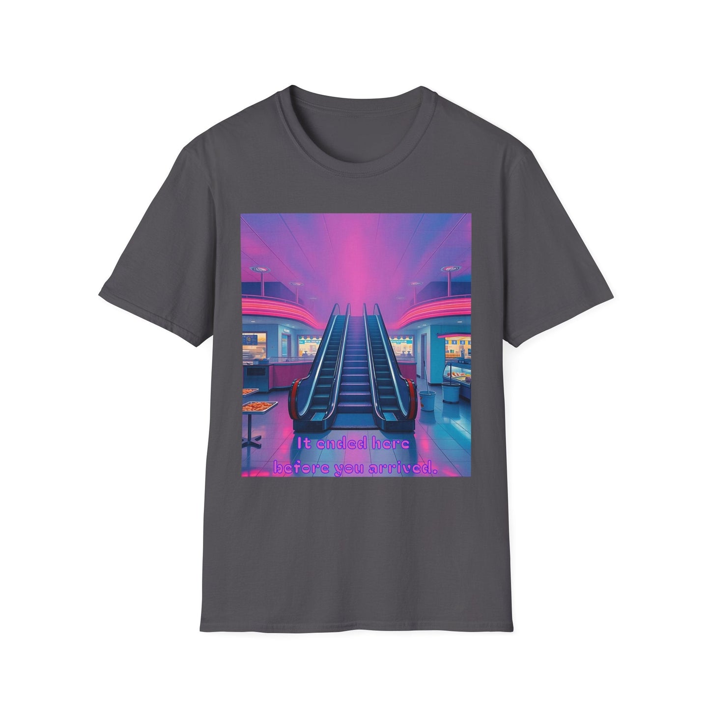 "Already Over — The Escalator Exit Tee" Printify