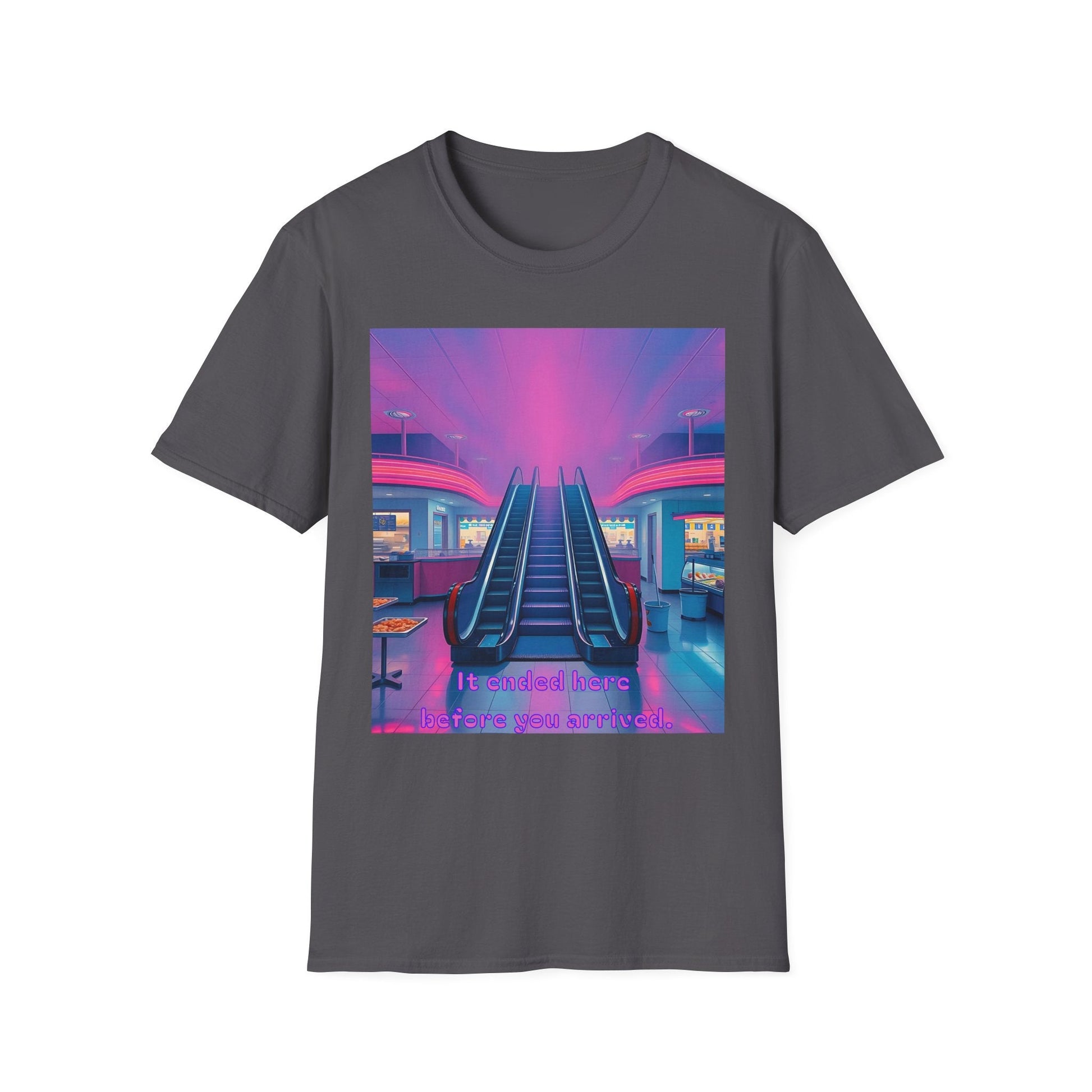 "Already Over — The Escalator Exit Tee" Printify