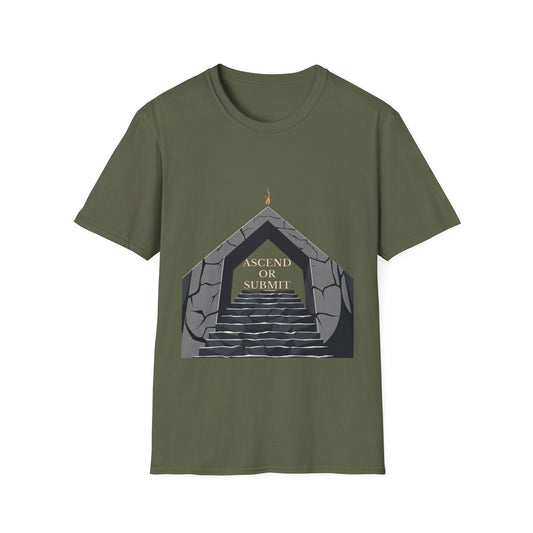 "Ascend or Submit — The Stone Path Tee" Printify