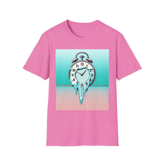 "The Clock Doesn’t Work Here — Drip Time Surrealist Tee" Printify