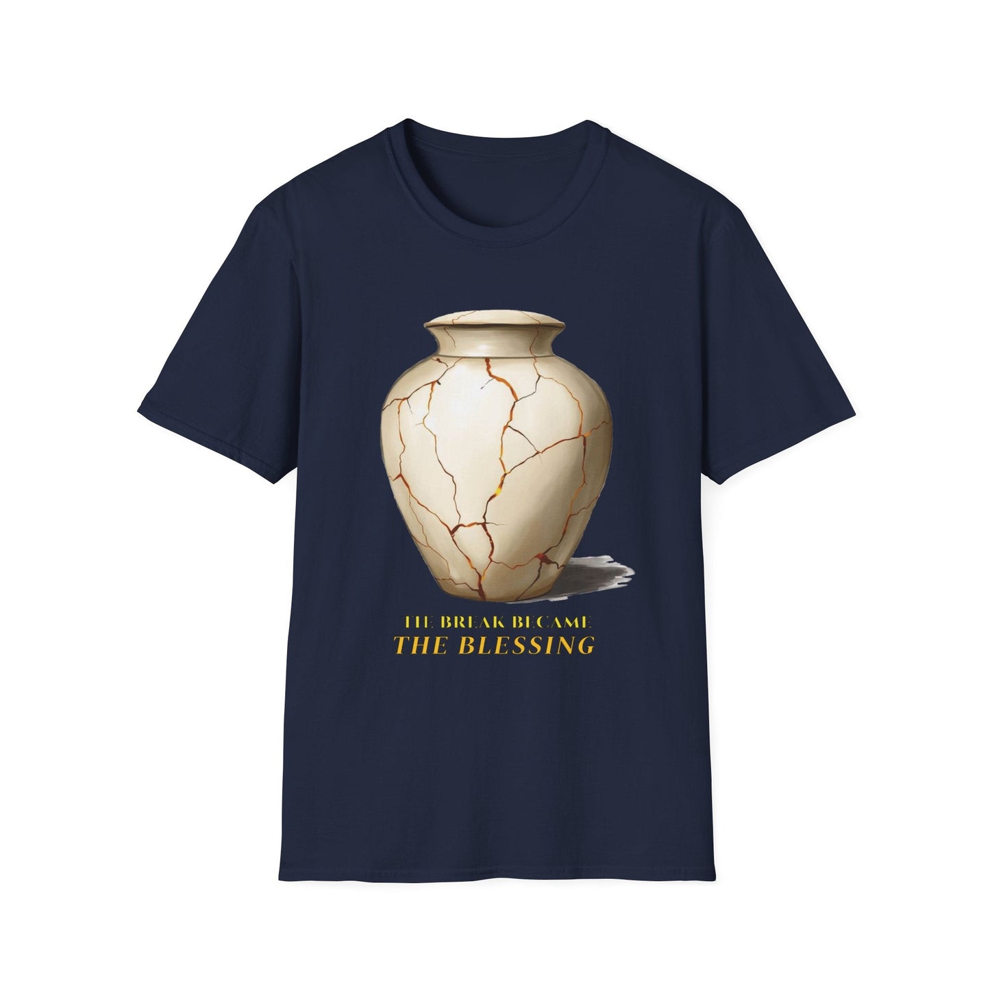 "The Blessing in the Break — The Kintsugi Vessel Tee" Printify