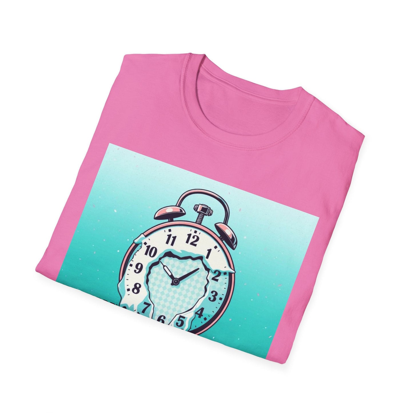 "The Clock Doesn’t Work Here — Drip Time Surrealist Tee" Printify