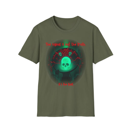"The Signal Is Not the Truth — Broadcast Trap Tee" Printify