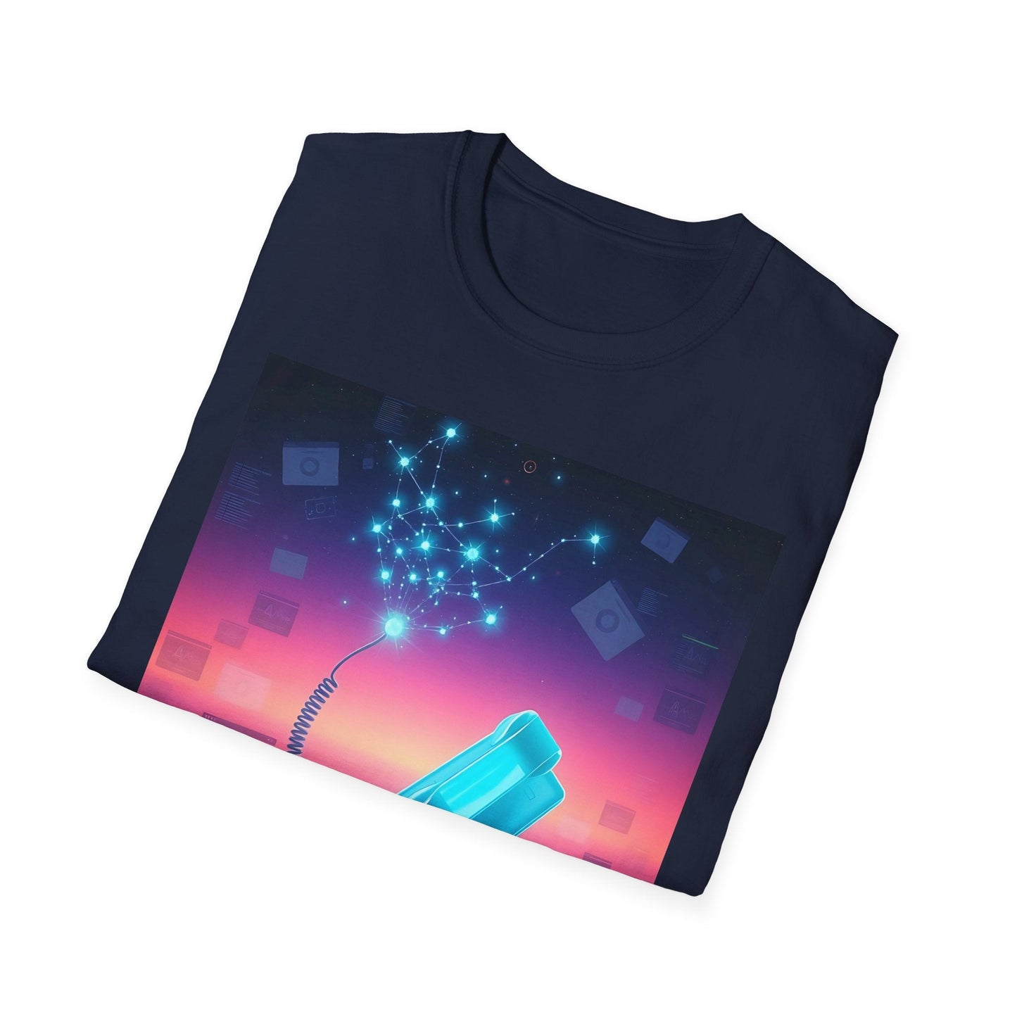 "Dreaming in Dial-Up Tones — Drip Time Surrealist Tee" Printify