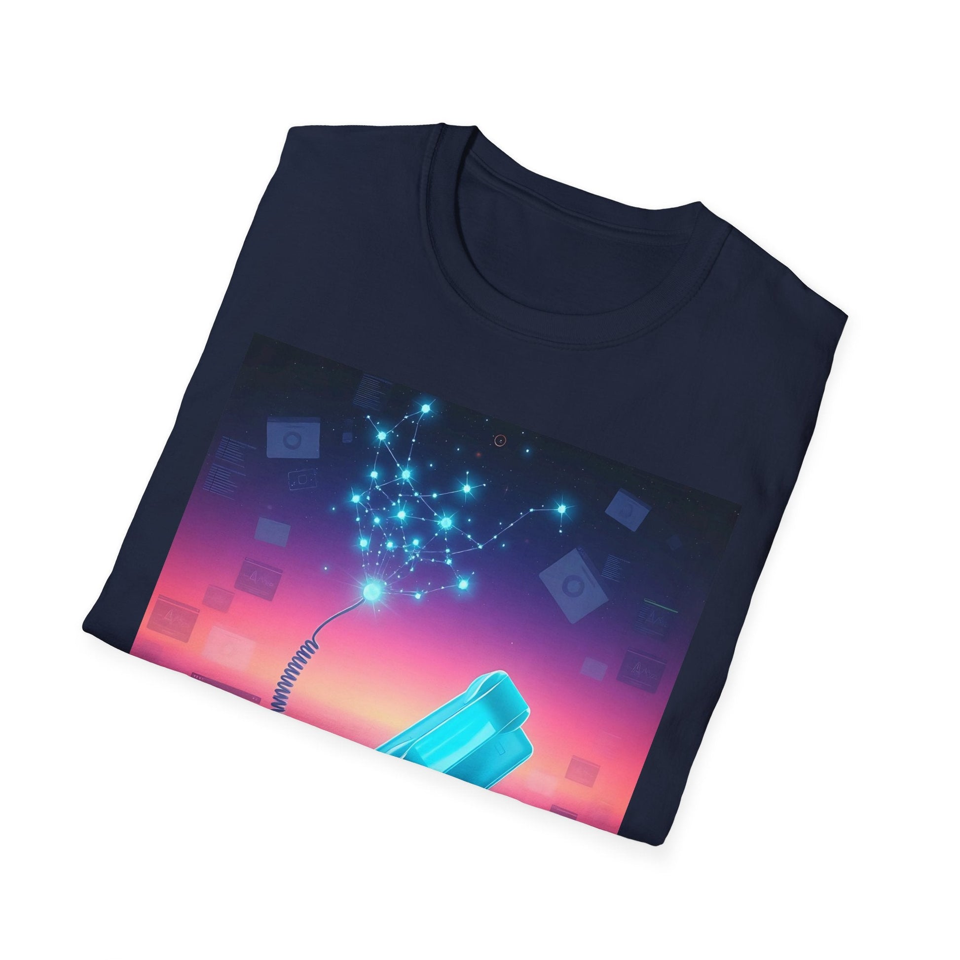 "Dreaming in Dial-Up Tones — Drip Time Surrealist Tee" Printify