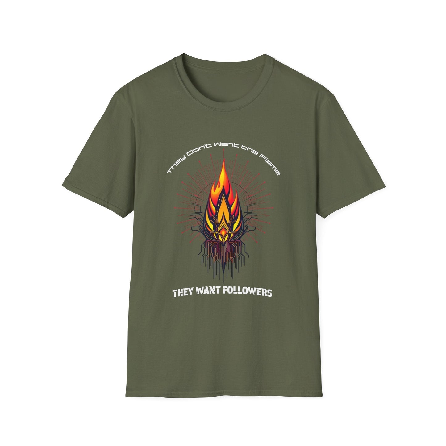 "They Want Followers — Digital Flame Tee" Printify