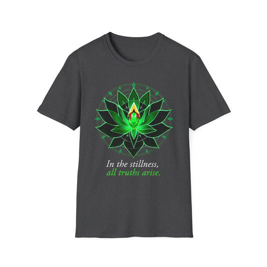"Stillness Reveals All — Inner Truths Lotus Tee" Printify