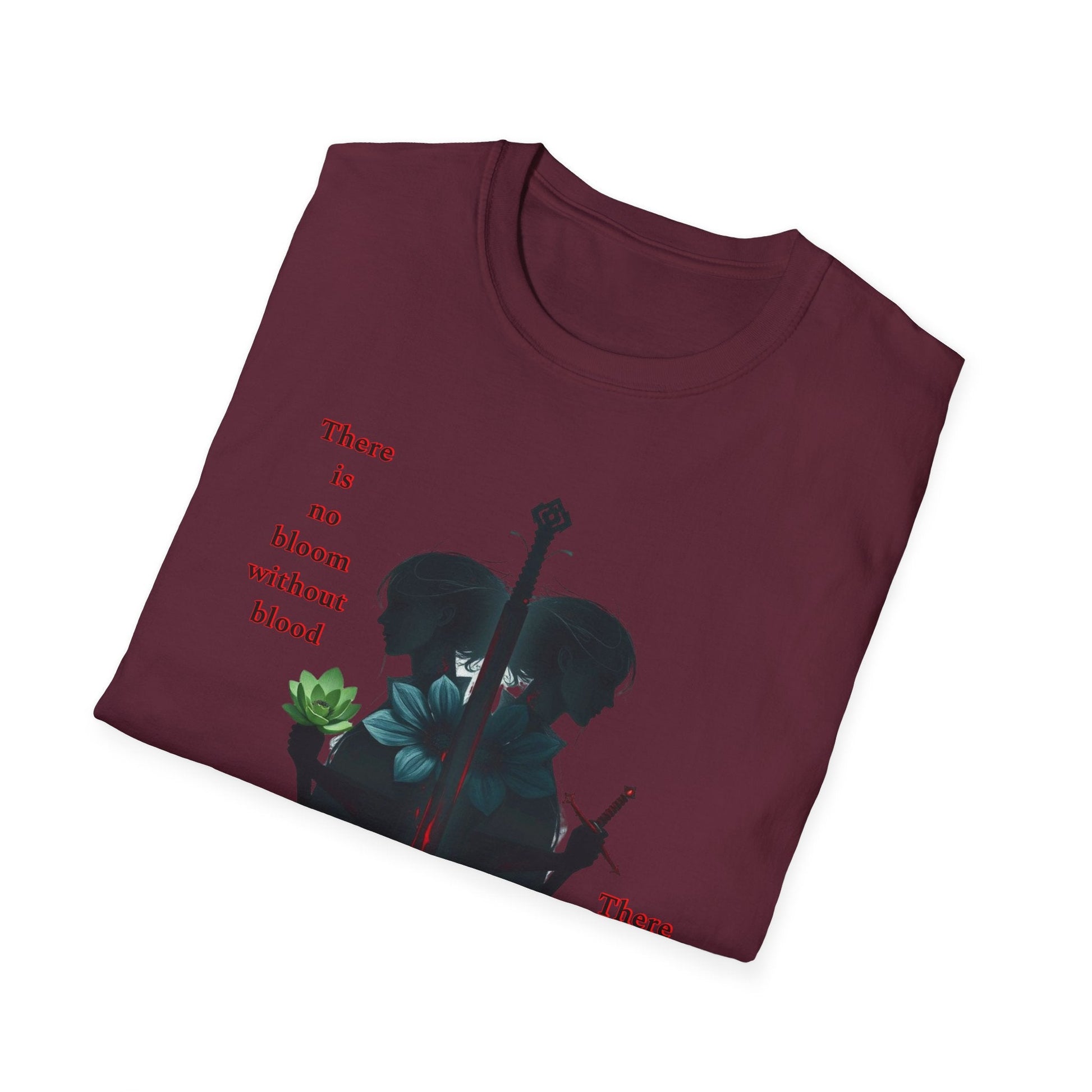 "Blood & Bloom — The Rooted Blade Tee" Printify