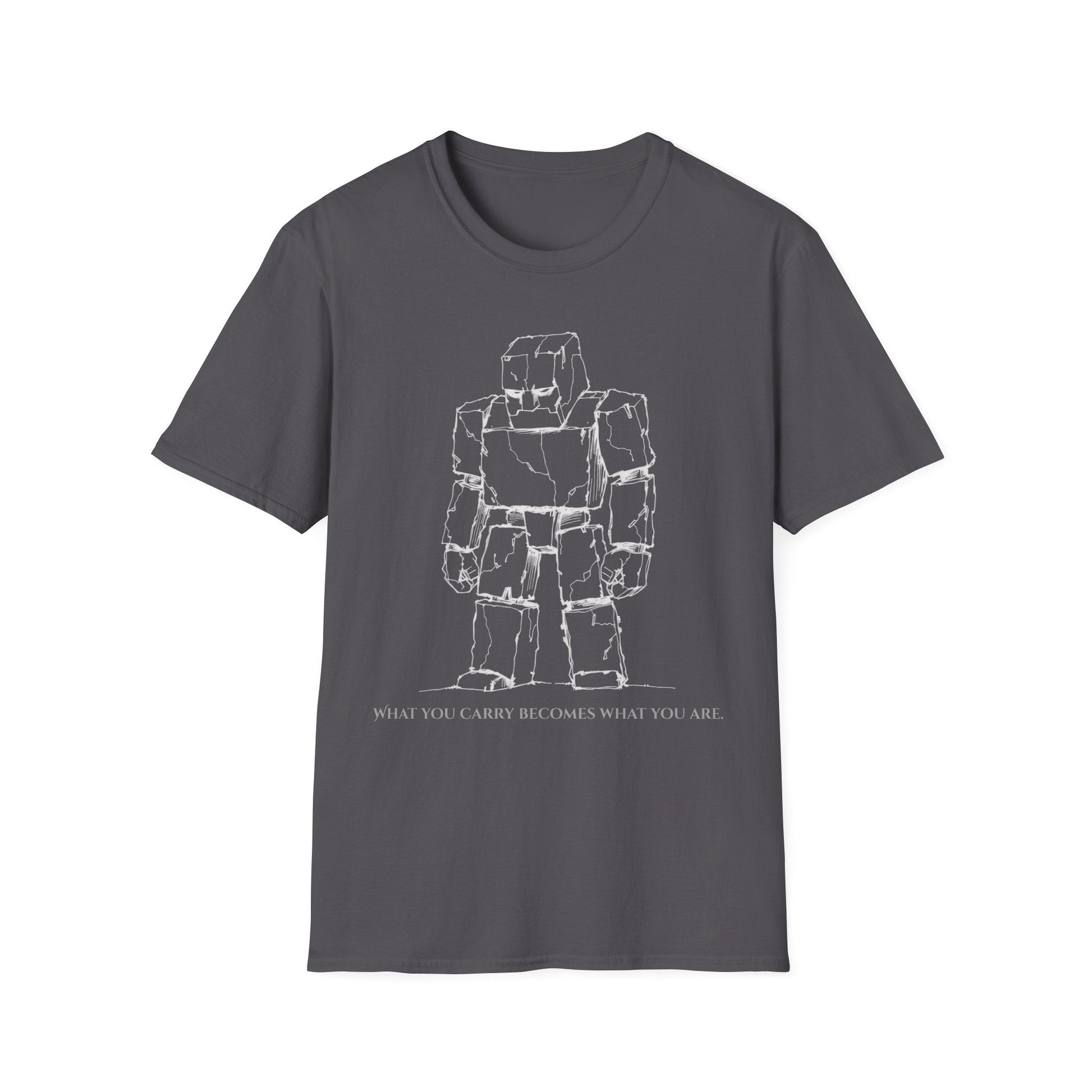 "What You Carry — The Golem Burden Tee" Printify