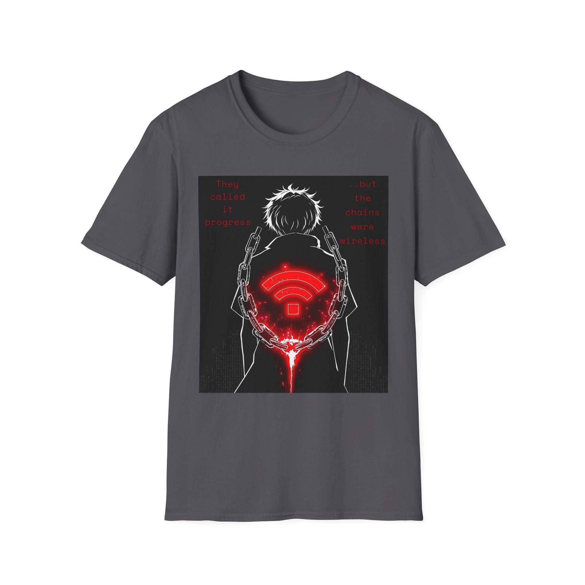 "Wireless Chains — The Progress Trap Tee" Printify