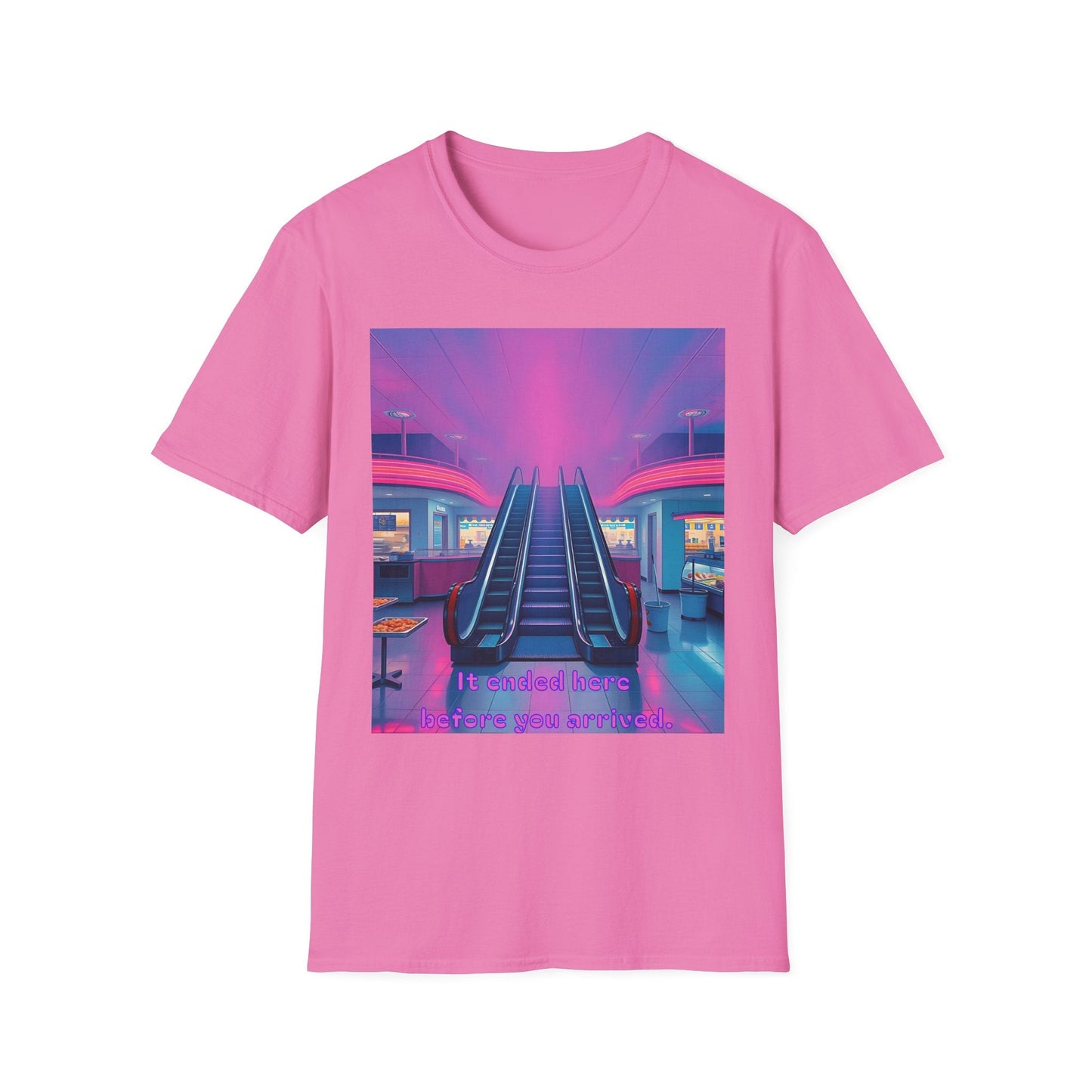 "Already Over — The Escalator Exit Tee" Printify