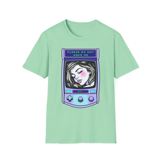 "Please Do Not Wake Me — Pixel Dream Console Tee" Printify