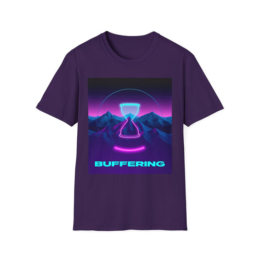 "Buffering — Glitched Hourglass Tee" Printify