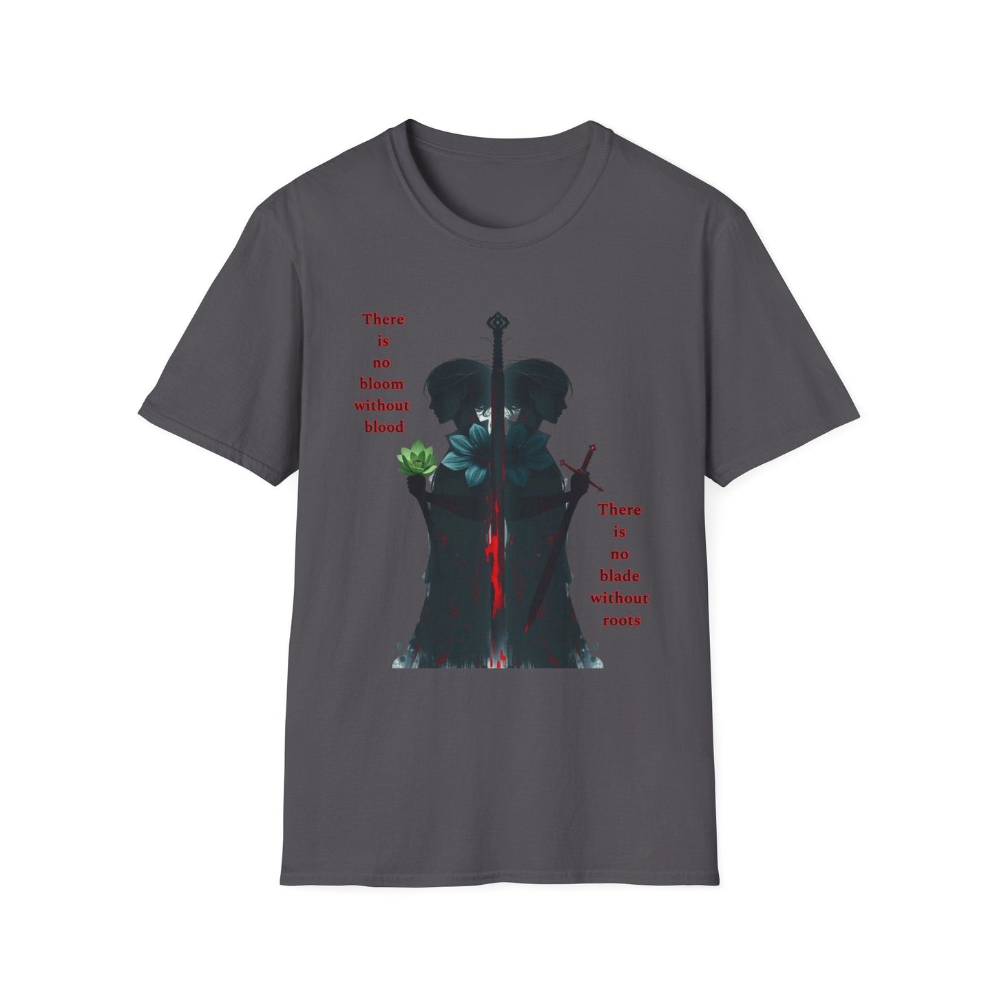"Blood & Bloom — The Rooted Blade Tee" Printify