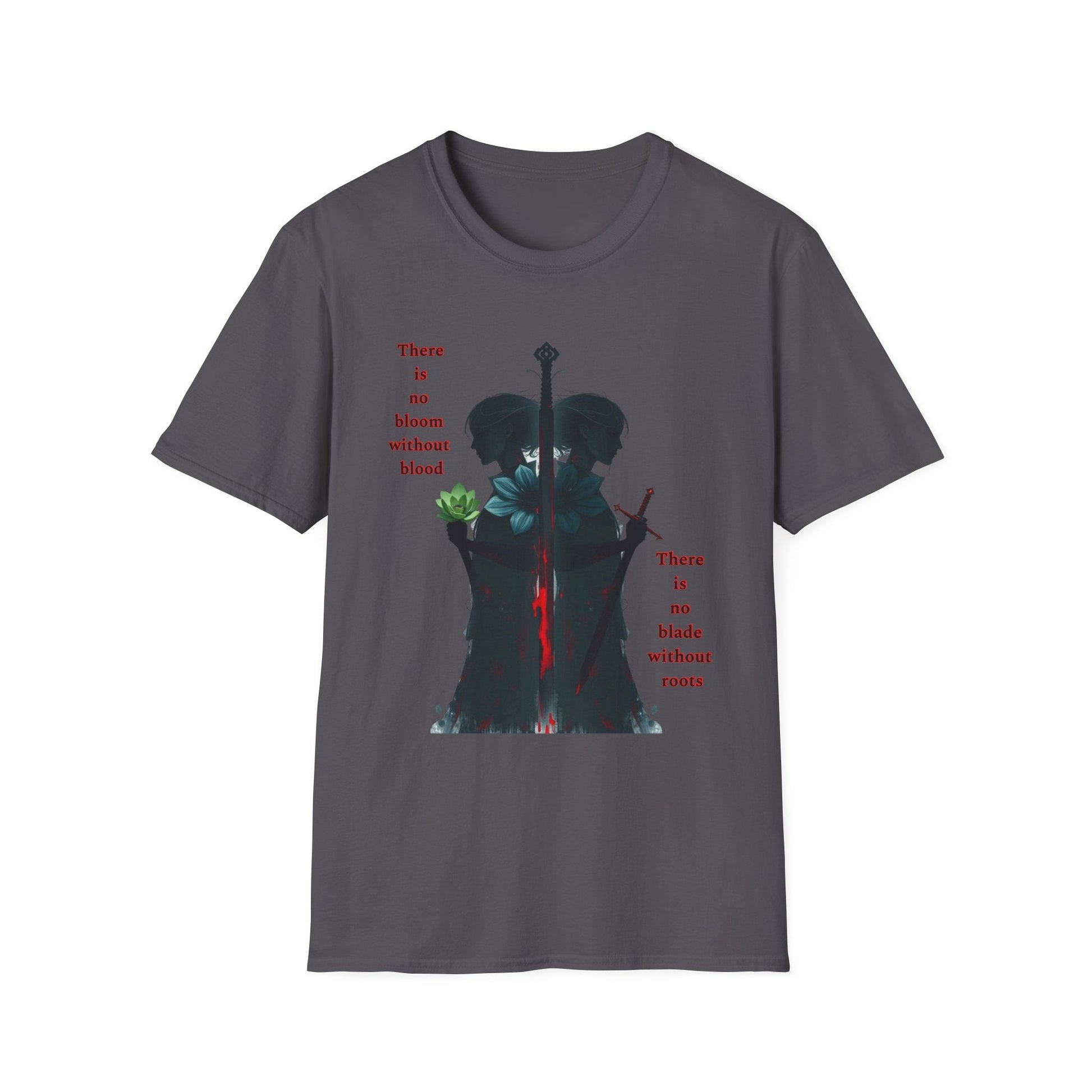 "Blood & Bloom — The Rooted Blade Tee" Printify