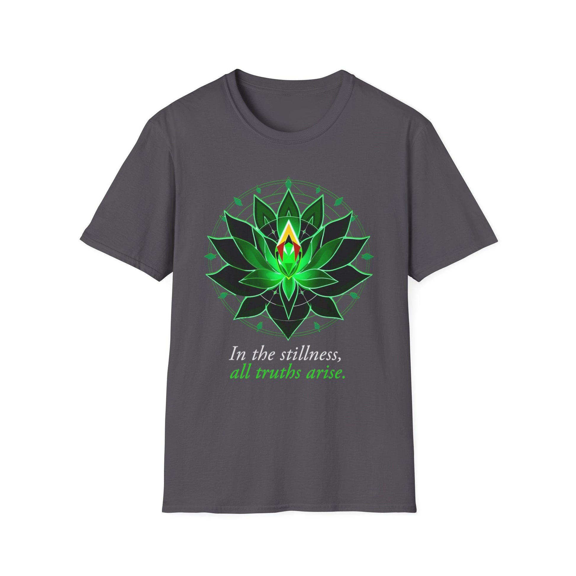 "Stillness Reveals All — Inner Truths Lotus Tee" Printify
